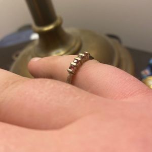 925 silver ruby studded ring